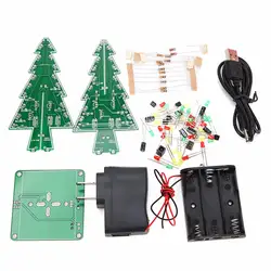 Универсальная детская Рождественская светодио дный елка светодиодная вспышка комплект 3D DIY Часть Замена электронный обучающий комплект