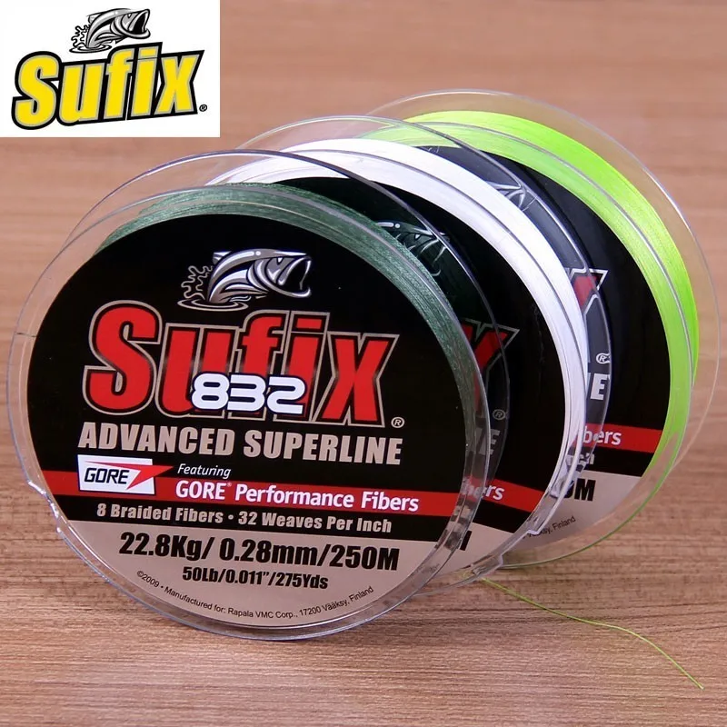 100% Original Sufix Brand 832 PE Advanced Line 120m 8 Strands Green White  Braided Fishing Line Gore R8 Precision Braiding - AliExpress