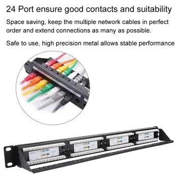 

24 Port Mountable Data Patch Panel High Speed CAT6 CAT-6 Network Cable Rack
