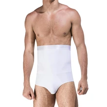 Мужские трусы с высокой талией, нижнее белье для похудения и коррекции фигуры утягивающий пояс, бесшовный дышащий утягивающий пояс для живота, мужские трусы, дропшиппинг