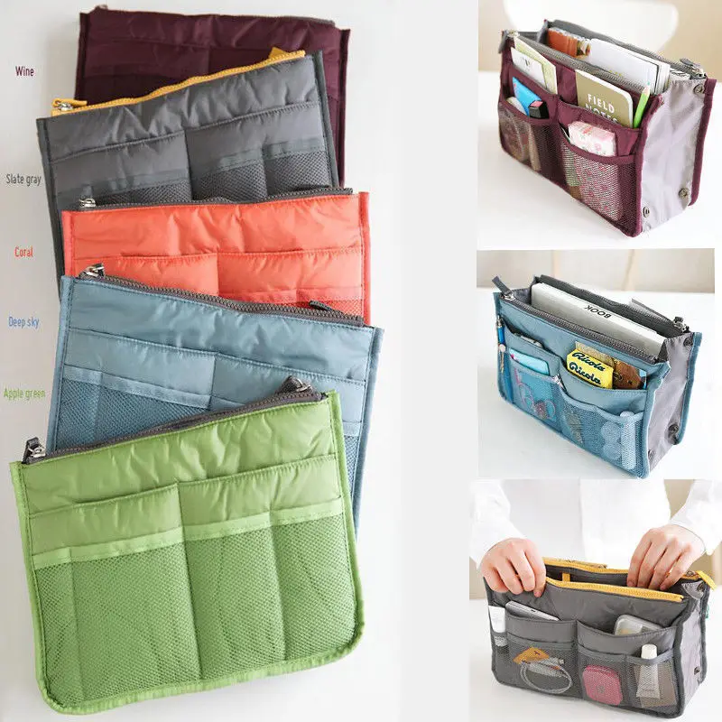 

Women Lady Travel Insert Handbag Organizer Purse Large Liner Cosmetic Organizer Insert Bag
