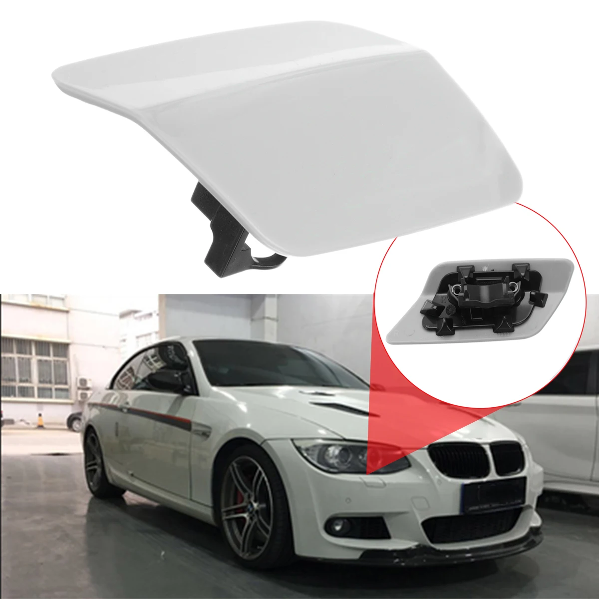 

Car Front Bumper Headlight Washer Jet Nozzle Cover Cap For BMW E92 E93 61677253394 LCI 10 - 13