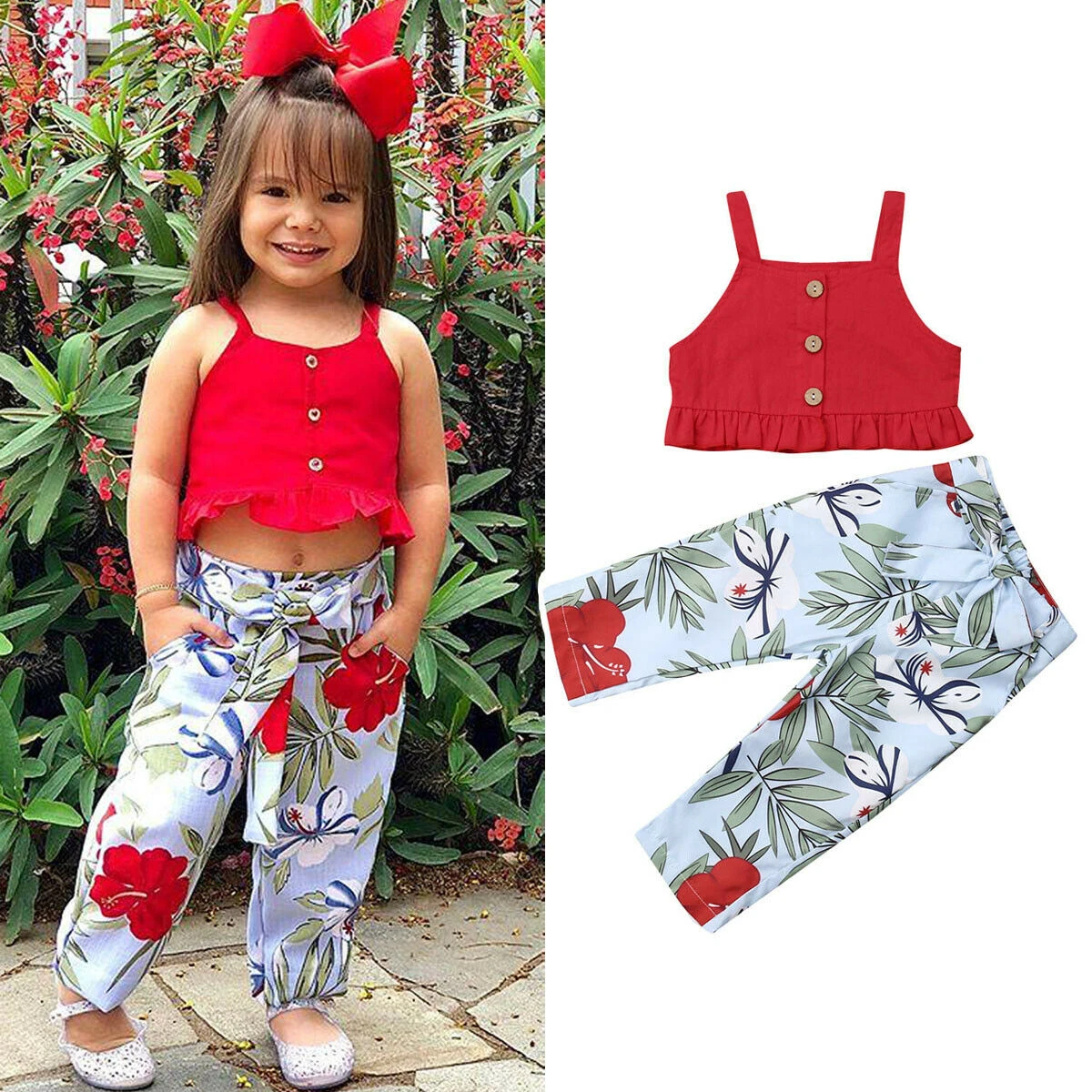 red sleeveless top outfit