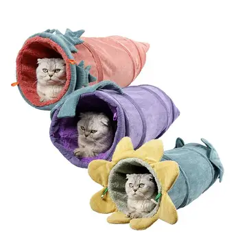 

Pet Toy Cat Tunnel Foldable Corduroy Tube Warm Cold - Proof Channel For Cat Pet Supplies A Small Tunnel Toy World For The Pets