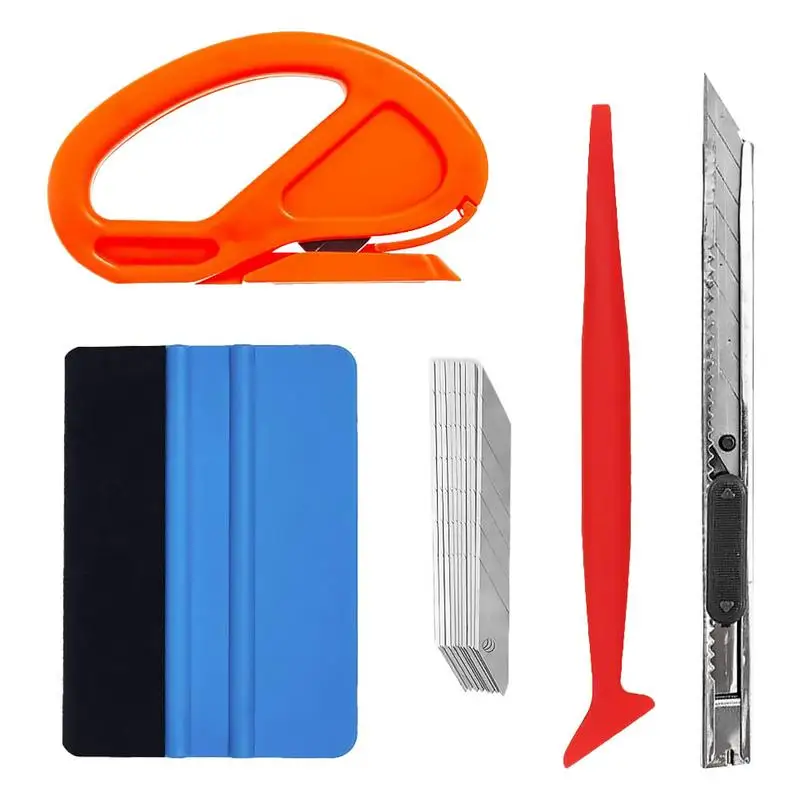 

EHDIS Vinyl Wrap Carbon Foil Film Magnetic Squeegee Scraper Kit Auto Vehicle Sticker Wrapping Tools Cutter Knife Car Accessories