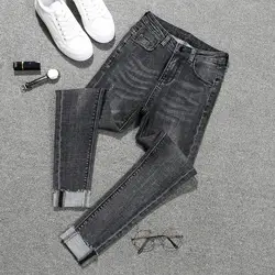 Модные узкие джинсы для женщин джинсовые штаны Стрейчевые джинсы осень 2019 г. эластичные Высокая талия женские джинсы плюс размеры G3P9