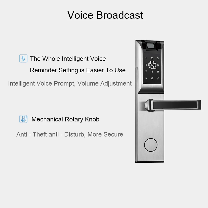 Digital Door Lock Smart APP Bluetooth Password Fingerprint Lock Touch Screen For Home Apartment Electronic Keyless Door Lock    