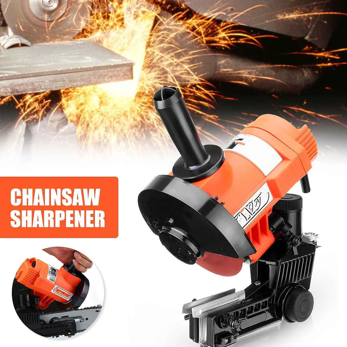 

12V 85W Bar Mounted Electric Chainsaw Saw Blade Sharpener Grinder Set 4500RPM For Working Wood Power Tools