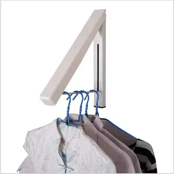 

Hanger Storage Clothes Rack Easy Wall Mount Organize Laundry Room Closet Foldable Door Hook Household Invisible Cloth hanger