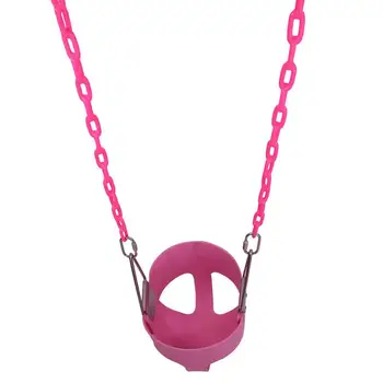 

Set Swings Seat EVA Plastic Heavy-Duty High Back Full Bucket Toddler Swing Seat with Coated Swing Chains Swing Set