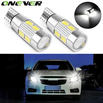 

2pcs T10 W5W Canbus No Error 10 SMD 5630 LED Light Wedge Bulb High Power LED Car Parking Fog Light Auto Clearance Light 12V