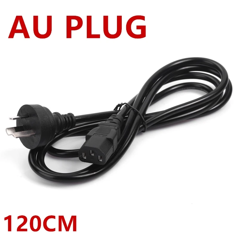 Universal 3-Prong 4-Standards AC Power Supply Adapter Cord - 1.2m Durable Charging Cable