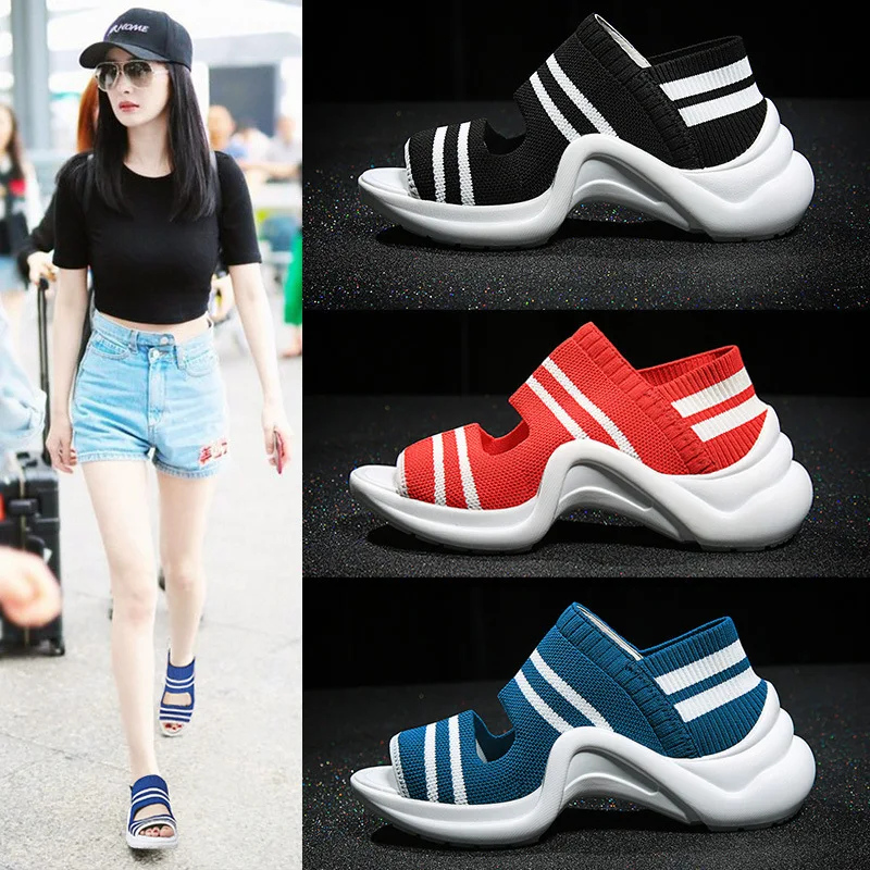 

Sandals Woman Elastic Exceed Sponge Beach Socks Shoes