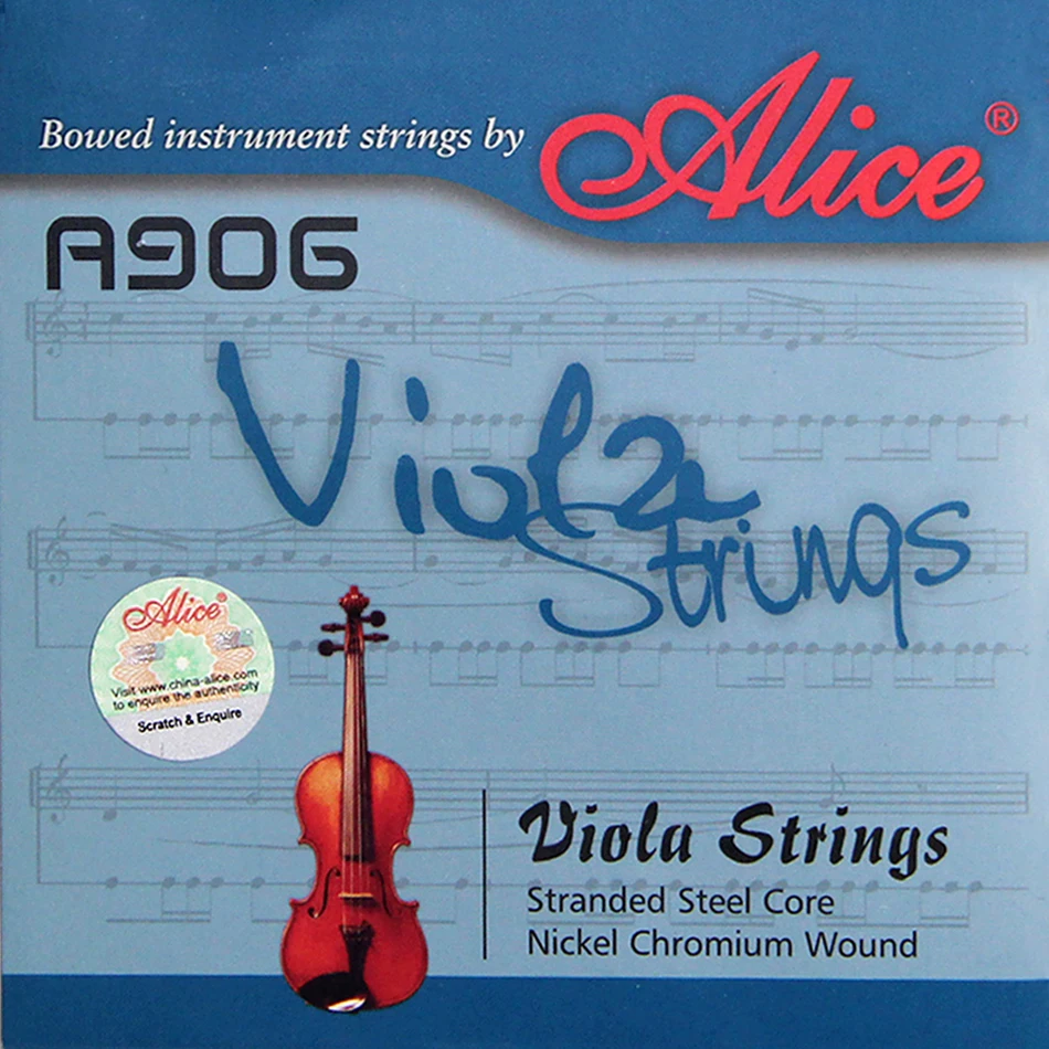 

ALICE A906 Viola Strings Set with Stranded Steel Core and Nickel Chromium Wound
