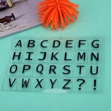 Chữ Cái Tiếng Anh Silicone Trong Suốt Rõ Nét Cói Chữ Cái Hoa Văn Tem DIY Thêu Sò Phote Album Nhật Ký Thủ Công Trang Trí(China)