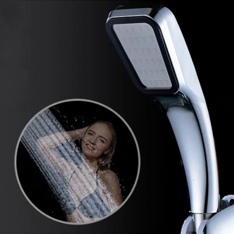 Bathroom Accessories Handheld Water Saving 300 Hole Portable Booster Water Saving Shower head Pressurized 1PC Shower Heads