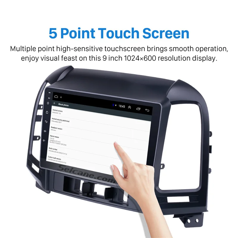 Seicane 2 Гб ОЗУ 2din Android автомобильный Радио мультимедийный плеер gps головное устройство для 2005 2006 2007-2012 HYUNDAI SANTA FE DSP 4G чистая wifi
