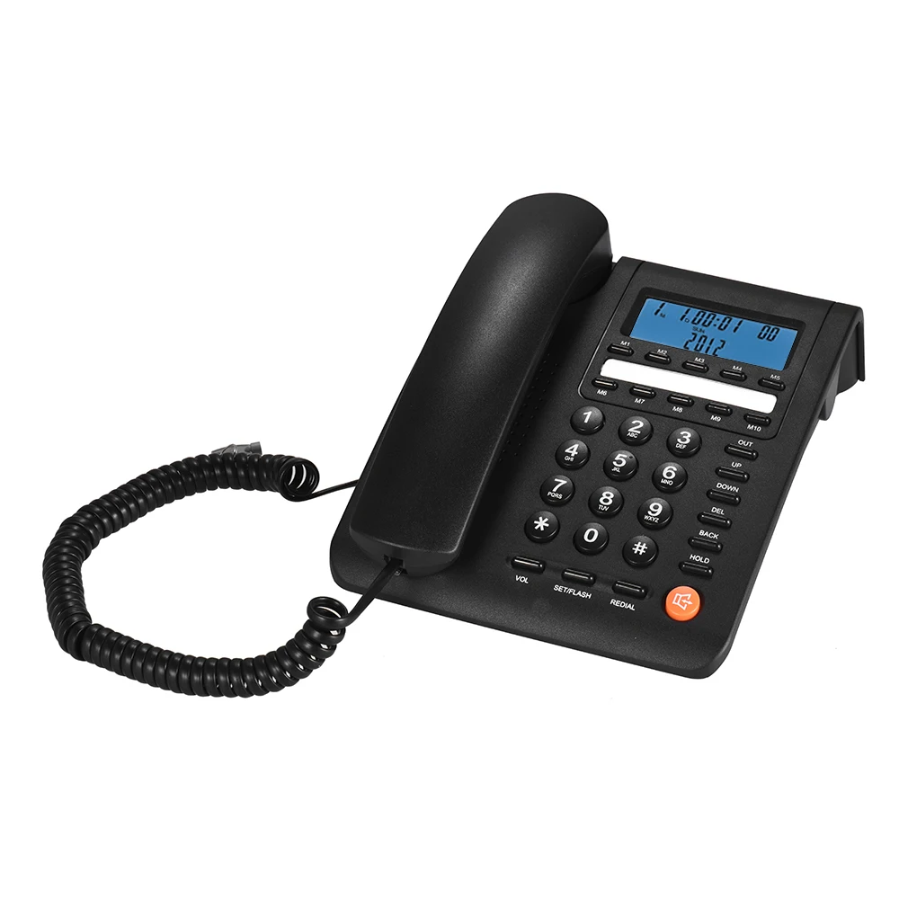 Desktop Corded Telephone Fixed Phone LCD Display for House