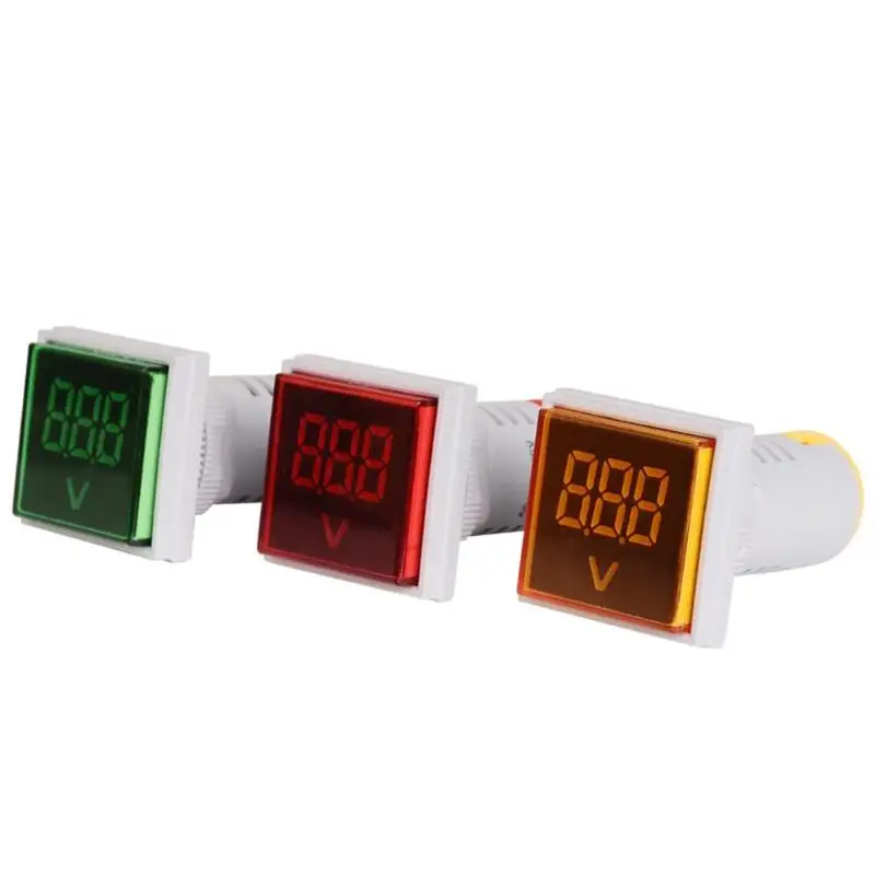 

AC 60-500V Square LED Digital Voltmeter Ammeter Signal Lights Volt Voltage Current Combo Meter Indicator Tester Measuring
