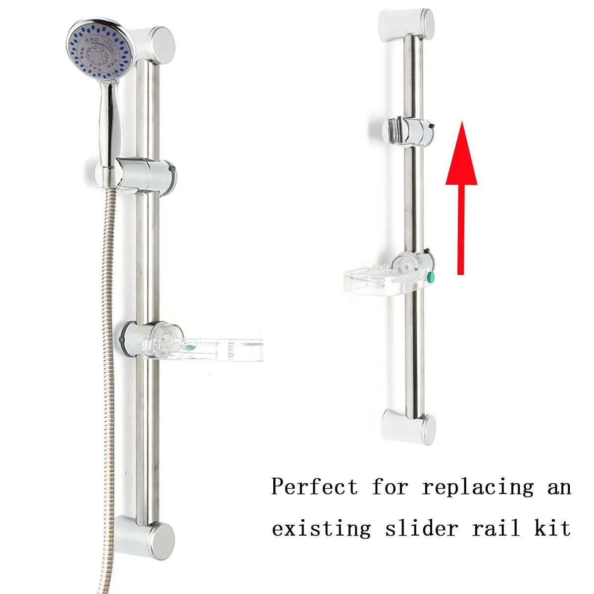 Preise Neue Dusche Kit Einstellbare Riser Rutsche Schiene Bar Kit Schlauch Halterung Runde Kopf Chrom Aluminium Und Kunststoff Bad Dusche Werkzeuge