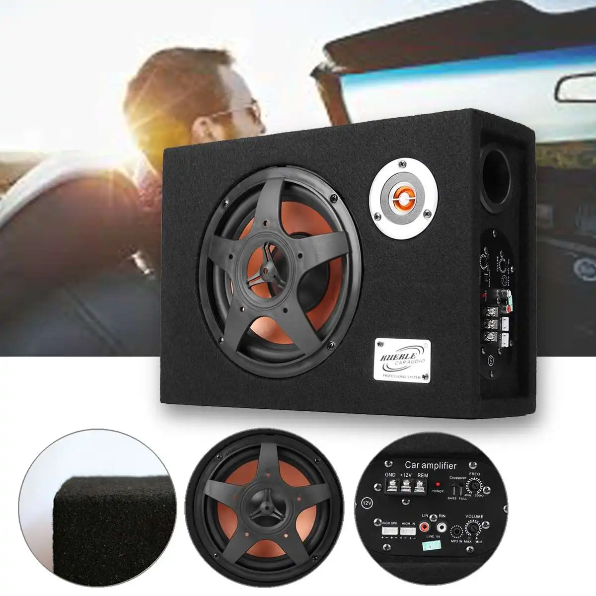 8 pulgadas 480 W sub-asiento coche Subwoofer altavoz modificado estéreo Audio bajo amplificador Subwoofer coche Audio altavoces Auto 8 pulgadas 480 W sub-asiento coche Subwoofer altavoz modificado estéreo Audio bajo amplificador Subwoofer coche Audio altavoces Auto