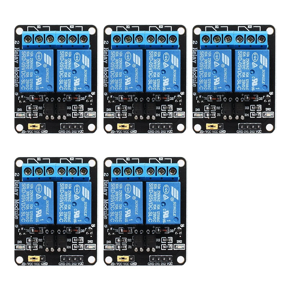 

SHGO HOT-5pcs 5V channel relay module with optocoupler for ARM Arduino of PIC AVR DSP