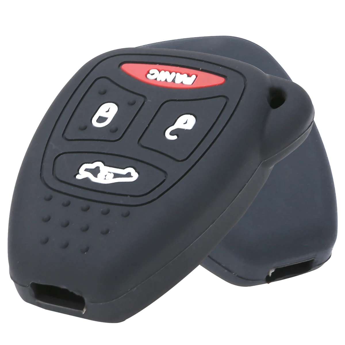 Mayitr Remote 4 Buttons Black Key Fob Case Cover Silicone Key Cases For