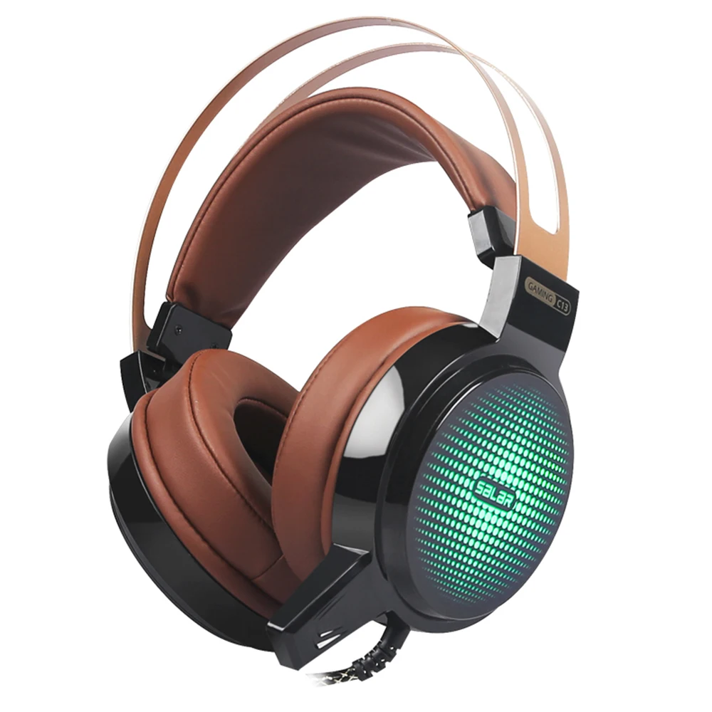 

Professional Game Headphone 3.5mm Stereo Headset Earphones USB Wired with Micr RGB Breathing LED Lights for PS3 PS4 PC Laptop