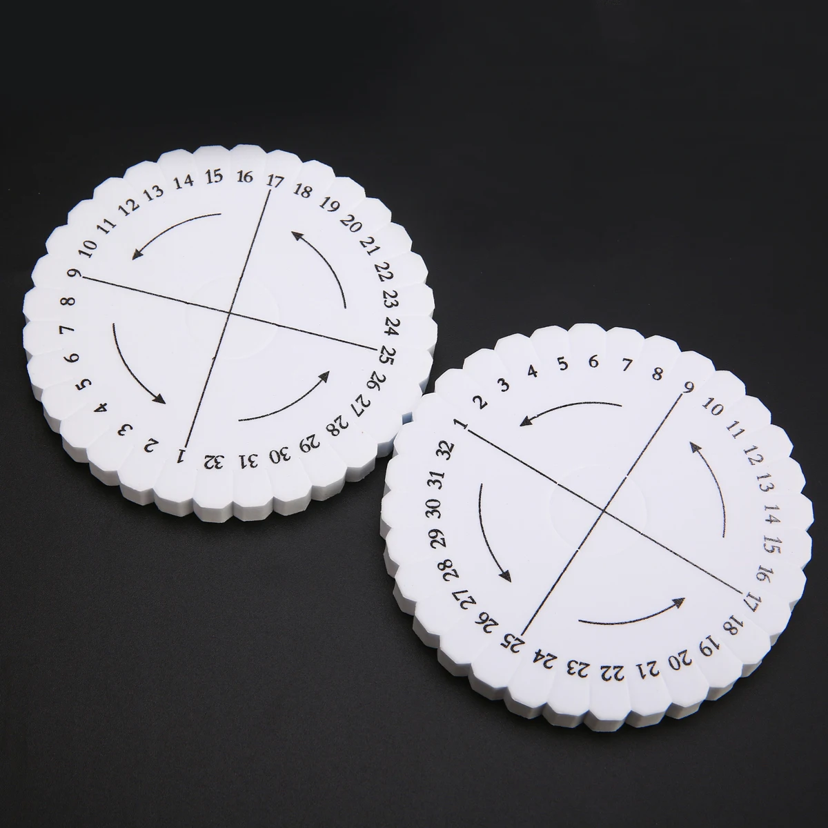 2pcs/set 10cm Round Kumihimo Beading Cord Disc Disk Braiding Plate DIY Braided Jewelry Knitting Tools|Швейные инструменты и