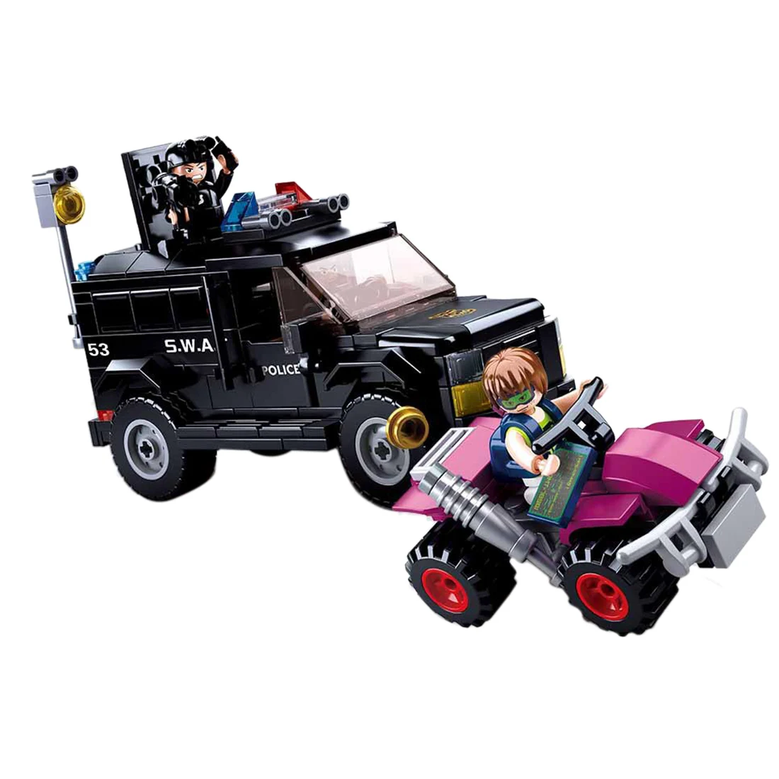 

Sluban Military Theme DIY Small Particle Building Block Assembly Construction Brick Kit for Children - Armored Assault Vehicle