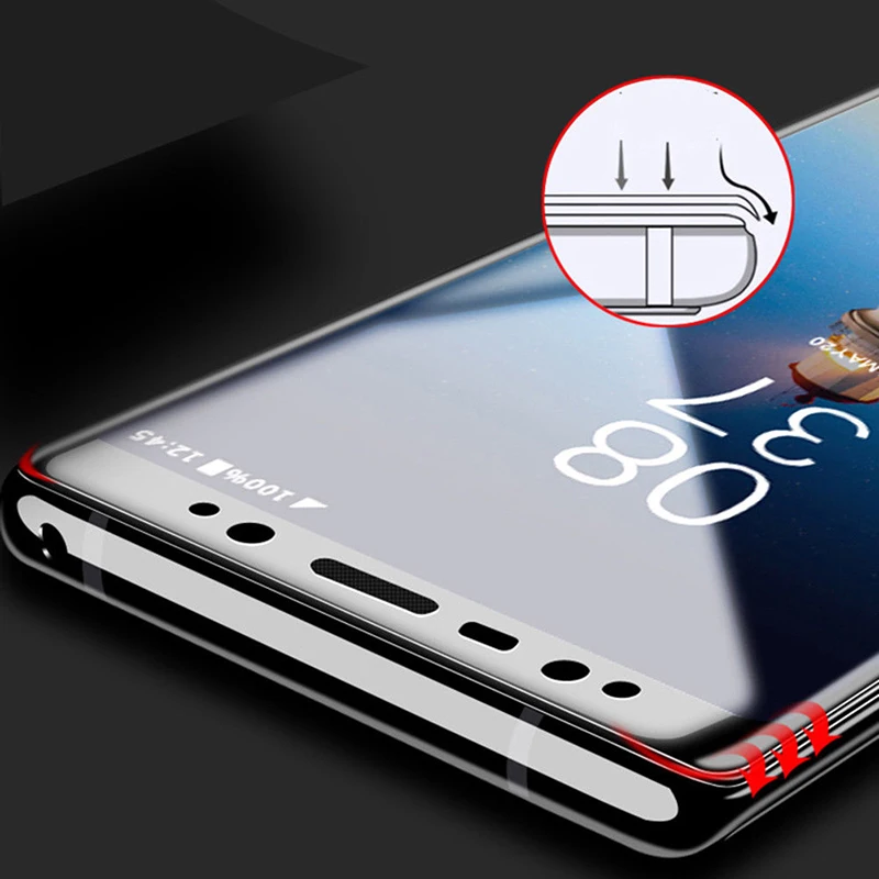 9H Hardness thickness Scratch-Proof Protective Film For Samsung Galaxy Note 9 Curved Full Cover Tempered Glass Screen Protector 9H Hardness thickness Scratch-Proof Protective Film For Samsung Galaxy Note 9 Curved Full Cover Tempered Glass Screen Protector