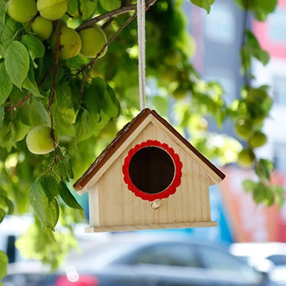 

Creative Wooden Birdhouses Nest For Dove Finch Wren Sparrow Small Animal Hummingbird High Quality 2019 New