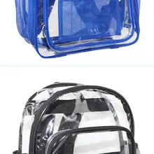 SMTMJB ПВХ прозрачный рюкзак для девочек и мальчиков подходит 15 дюймов рюкзак для ноутбука Bookbag для студентов прозрачный ПВХ мульти-карманы 2 шт