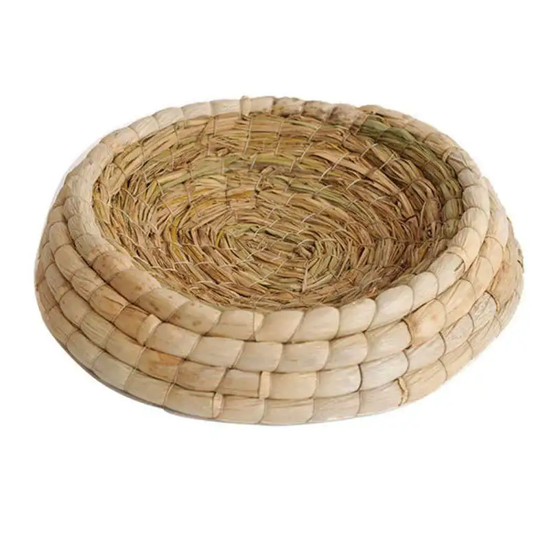 

Handwoven Birds Nest Corn Leaves And Straw Incubation Bed Courtship Breeding House For Pigeon/Dwarf Rabbit/Bunny/ Dove/Hamster