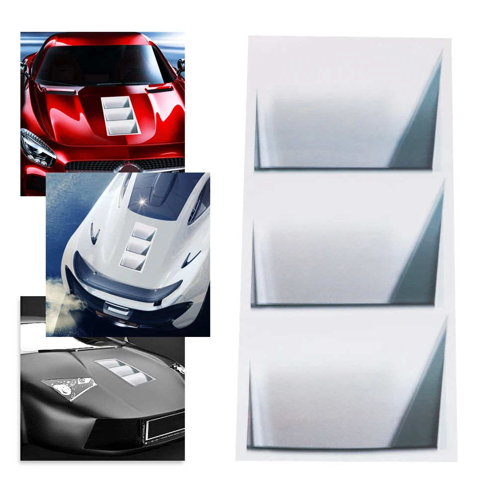 

Reflective Car Refitting Sticker Auto Hood Air Vents Outlet Vinyl Car-styling 3D Car Stickers and Decals Scratch Cover
