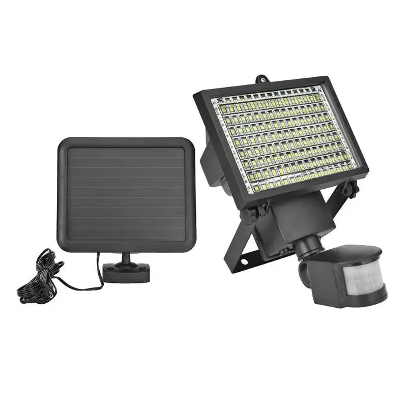 Emissor de Luz Solares com Pir-sensor Detector de Movimento Navio da Gota 2020 ao ar Diodo Solar Wall-mounted Luz Livre Holofotes 120 Led