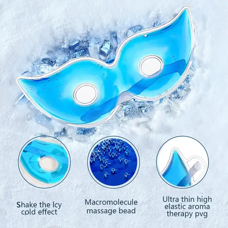 1 шт. ледяная маска для глаз, маска для сна, облегчение усталости, удаление темных кругов, холодная маска для глаз, охлаждающий Уход за глазами, расслабляющий гель, накладки для глаз
