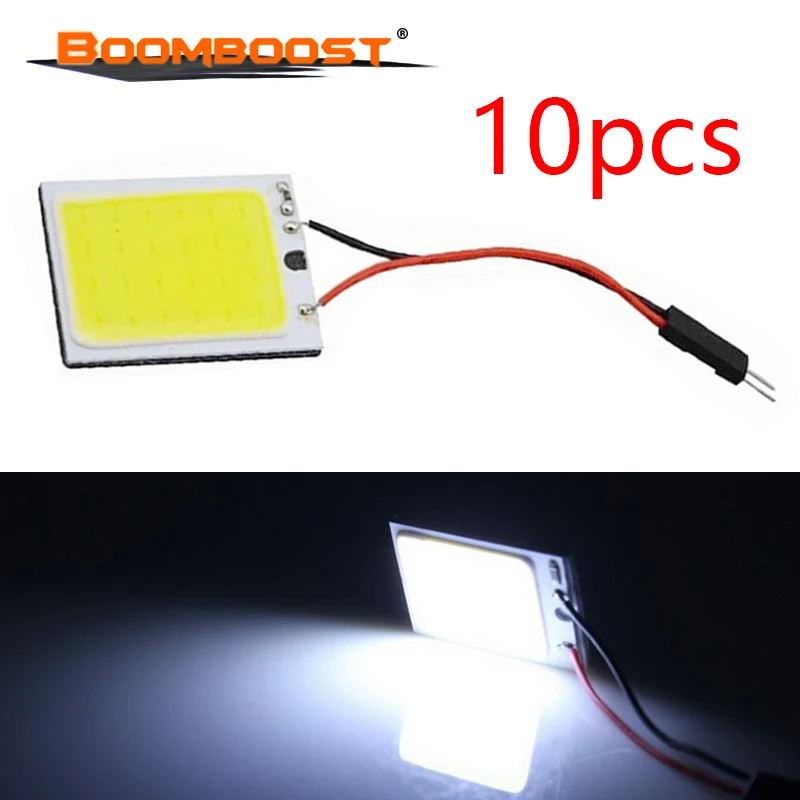10 шт. Белый cob 12 В 3 Вт 24 SMD автомобильный Стайлинг лампа для чтения светодиодная