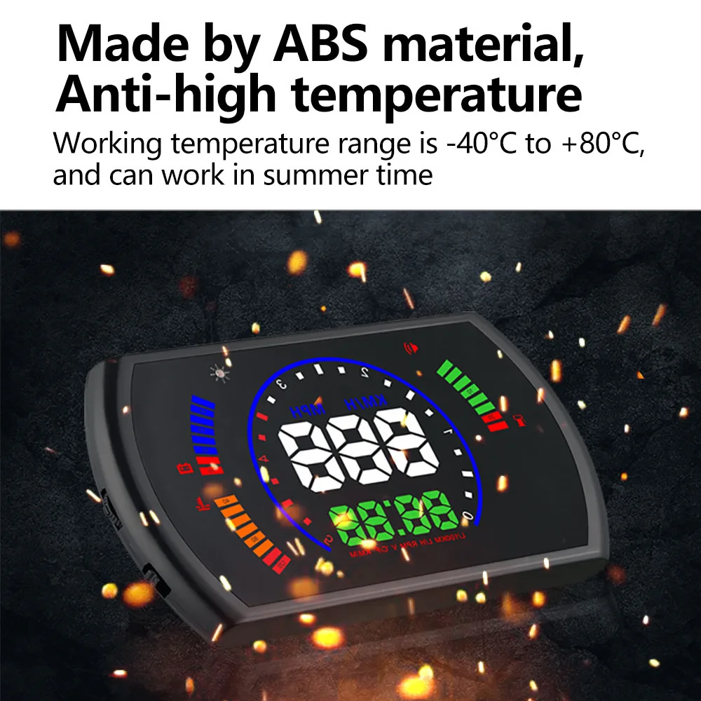

S600 Car HUD Display Head Up OBD II EUOBD Automatic Alert Overspeed System Projector Windshield Speedometer Alarm Display