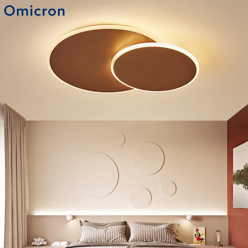 

Omicron Modern Led Round Creativity Diy Chandeliers Lighting White Brown Simple For Living Room Bedroom Ceiling Chandelier Light