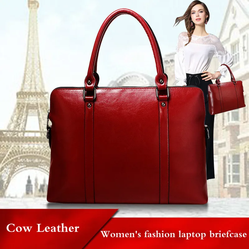 Портфель из натуральной кожи для ноутбука hp huawei для женщин 14 дюймов, сумка для ноутбука Xiaomi lenovo, женские сумки, Дамская офисная сумка