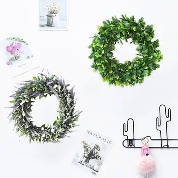 

Garland Decoration Artificial Green Leaf Wreath 42 CM Garland Outdoor Green Garland For Front Door Wall Window Party Decoration
