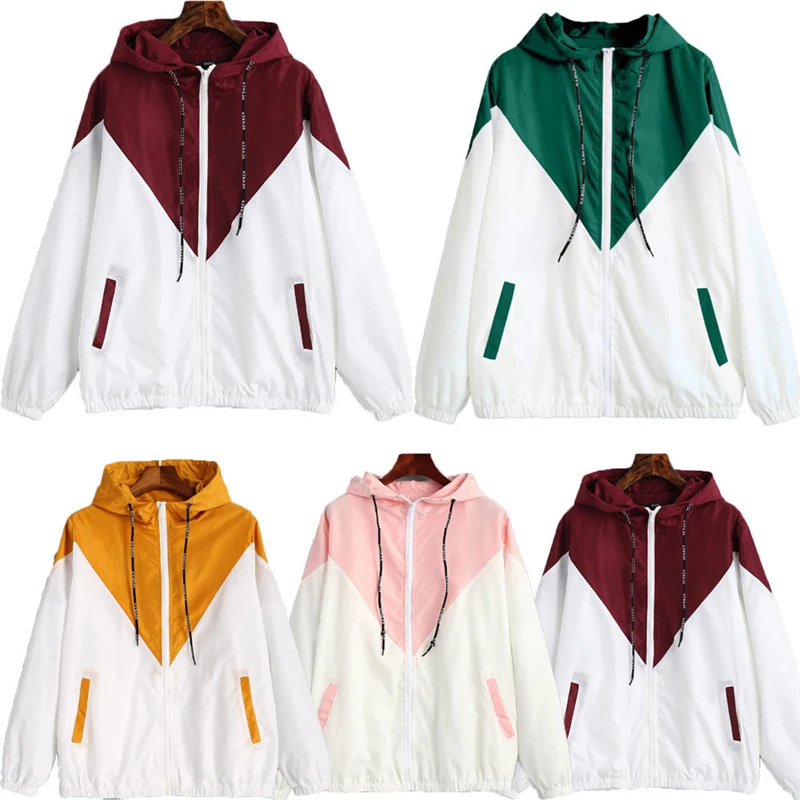 

Active Women Men Waterproof Hiking Jacket Coat Winter Ski Outdoor Sport Raincoat Hooded Tops Casual Unisex Patchwork Zipper Coat