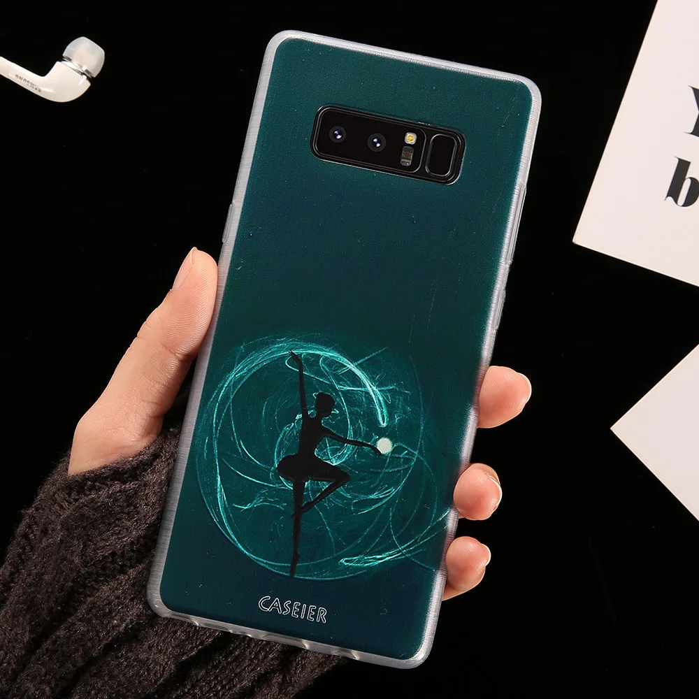 CASEIER тисненый чехол для телефона Samsung Galaxy S8 Plus Note 8 S7 S6 Чехлы Девичья мягкая задняя