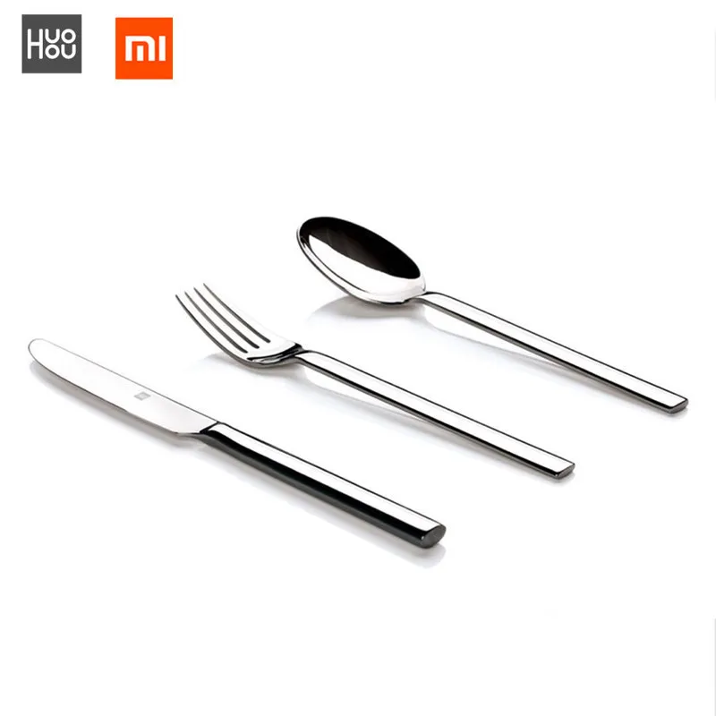 

Original Xiaomi Huohou cutlery set Steak Knives Spoon Fork stainless steel cutlery travel Household Dinner cutlery Tableware Set