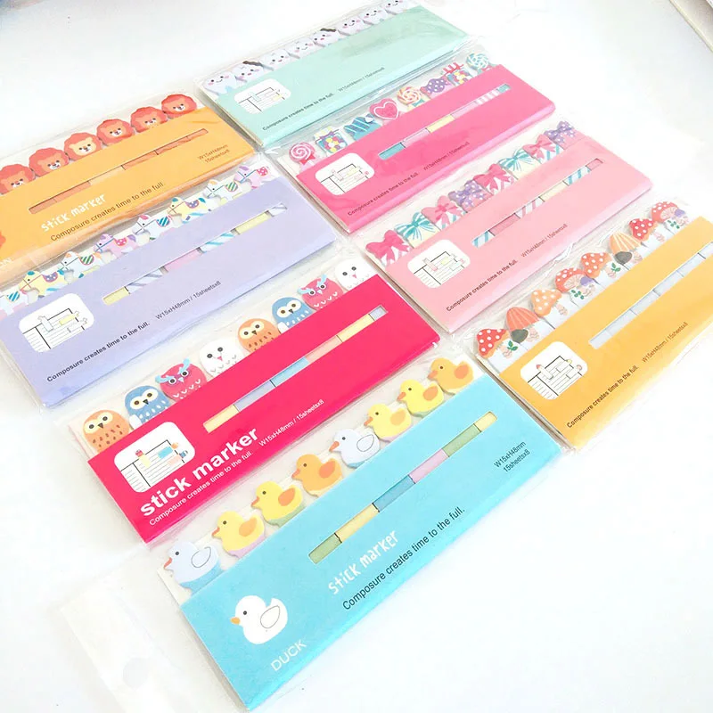 

Cute Mushroom Bow-knot Memo Pad Sticky Paper Cartoon Animal Writing Pads Note For Kids Gift School Supplies Korean Stationery