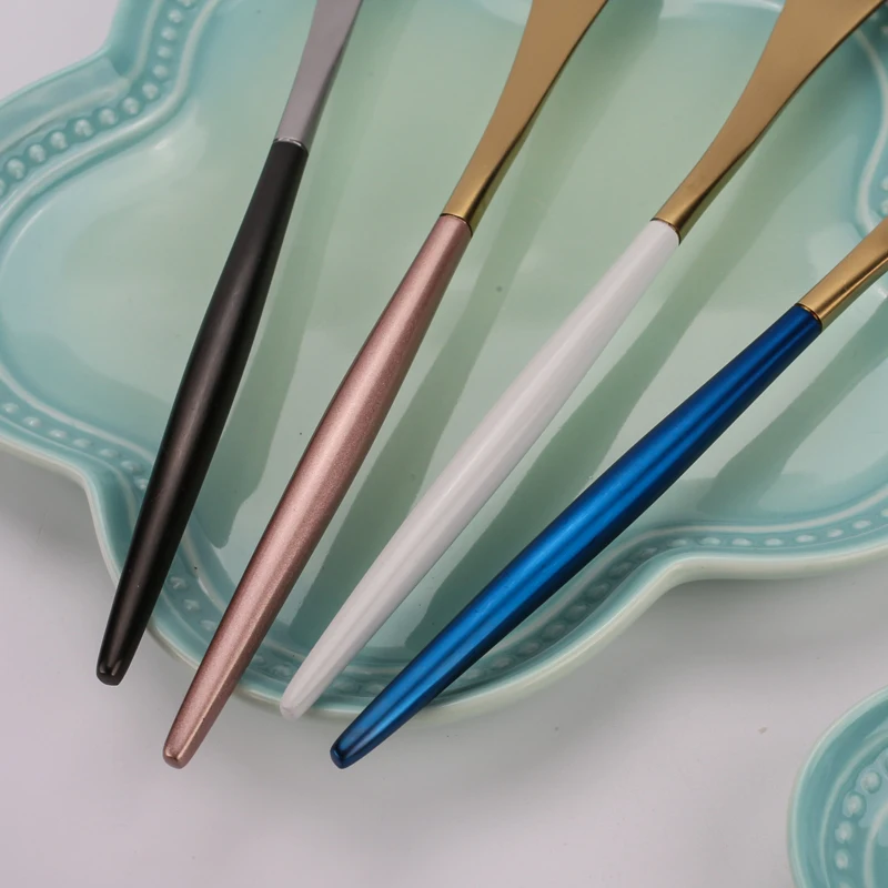  3pcs Black and gold butter knife jam scraper breakfast bread tableware soy sauce butter Western-sty