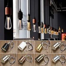 Горячая Распродажа 220 В Цоколь E27 винтажный Ретро античный керамический винт Эдисона подвесной патрон лампа базовый держатель светильник с проводом