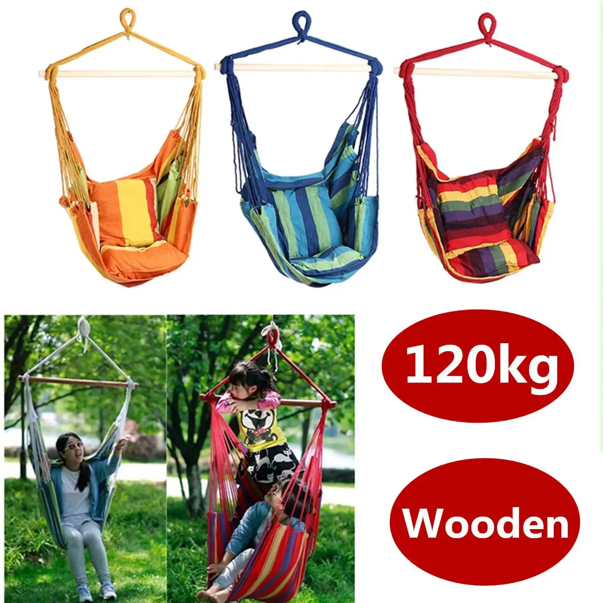 

Indoor Garden Camping Swing Outdoor Canvas Hammock Garden Furniture Chair Hammocks Chair Swing Hanging Chair Relax Soft