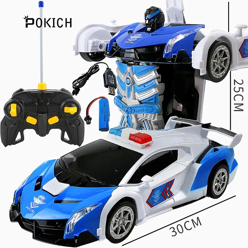 Pokich 2 4G Индукционная деформация RC автомобиль трансформации роботы жесты